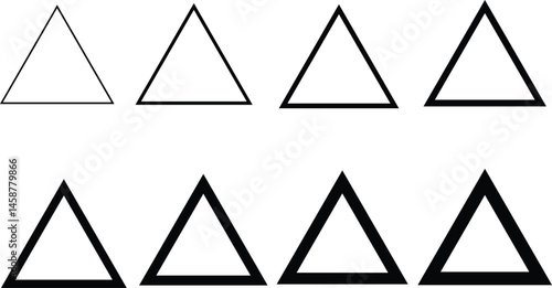 Triangle Line Stroke Bundle Silhouette Design