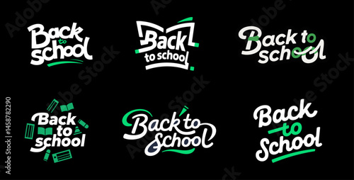Back to school season promotion vector social post title logo design