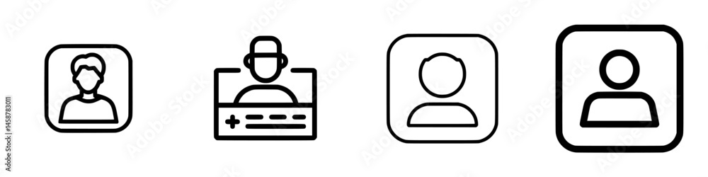 Vector illustration icons of different user profile silhouettes showcasing diversity in design and representation Vector illustration icons of different user profile silhouettes showcasing diversity in design and representation