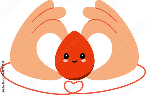 Blood Droplets Character for Blood Donor Day