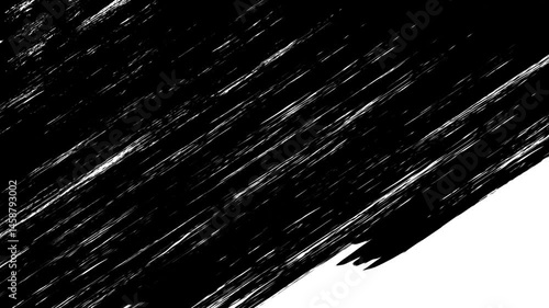 Ink Paint Brush Stroke Transition Animation in Black and White.