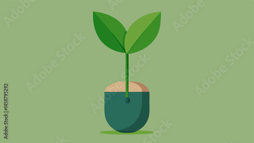 PlantBased Computer Mouse An ergonomic computer mouse made from plantbased plastics with a natural texture design and a small potted plant next to it.
