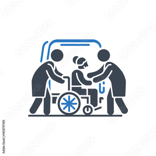 Hospital Patient Transfer Icon