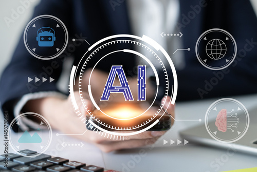 Artificial intelligence technology ai digital innovation image generation chatbot business dashboard data analysis marketing innovation network assistance automation system software machine learning