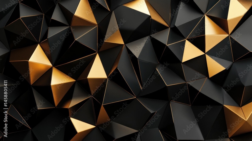 Abstract Geometric Black and Gold Background Abstract Geometric Black and Gold Background