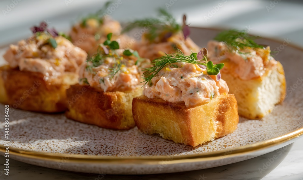Creamy pate-like salmon rillettes, Generative AI Creamy pate-like salmon rillettes, Generative AI