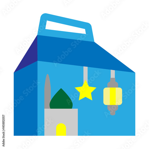 Eid Gift Vector Flat Icon Design
