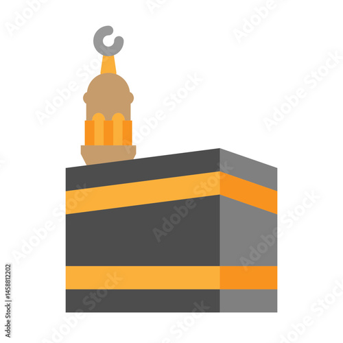 Kaaba Vector Flat Icon Design