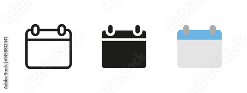 Calendar icon. Date and schedule vector illustration. Time management and planning symbol. Organizer, reminder and agenda pictogram for office or personal use.