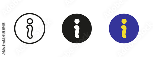 Information icon. Circular badge with lowercase I symbol vector illustration. Help center pictogram for websites, user interfaces and service desks symbol.
