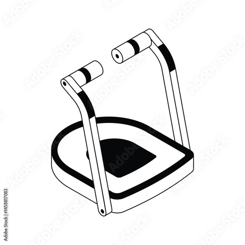 Grab this latest isometric icon of ab machine