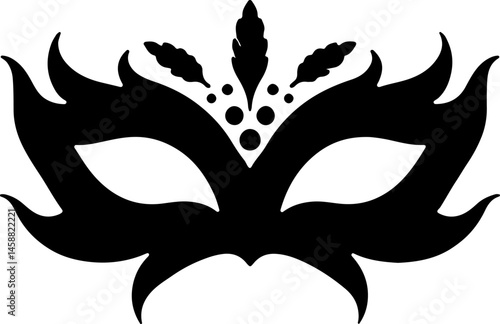 "Elegant Black Silhouette Masquerade Masks Collection"