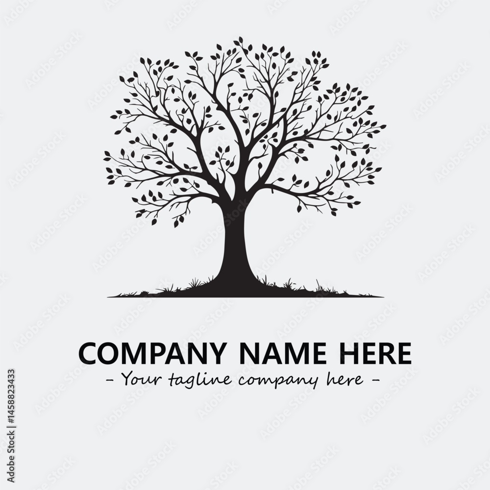 Obraz premium Tree Silhouette Logo Company Design Illustration Vector Graphic Image