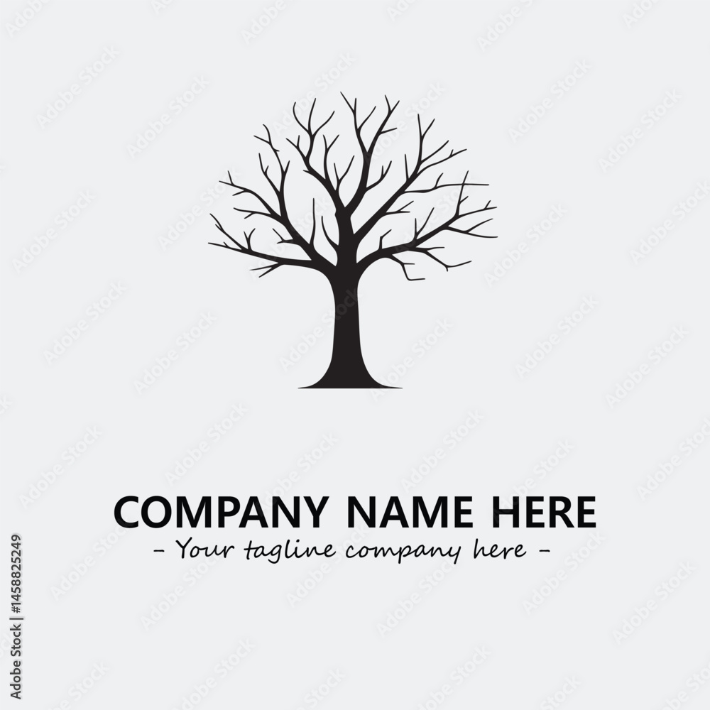 Fototapeta premium Tree Silhouette Logo Company Design Illustration Vector Graphic Image