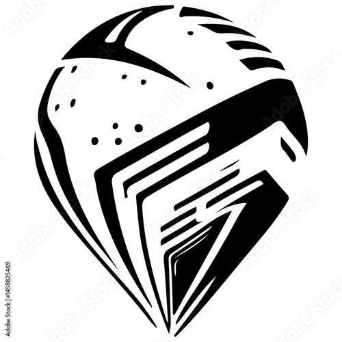Sport emblem of checkpoint mark a place where a football competition is held in the form of a ball in monochrome. Engraving minimalistic vector in black ink drawing on transparent background