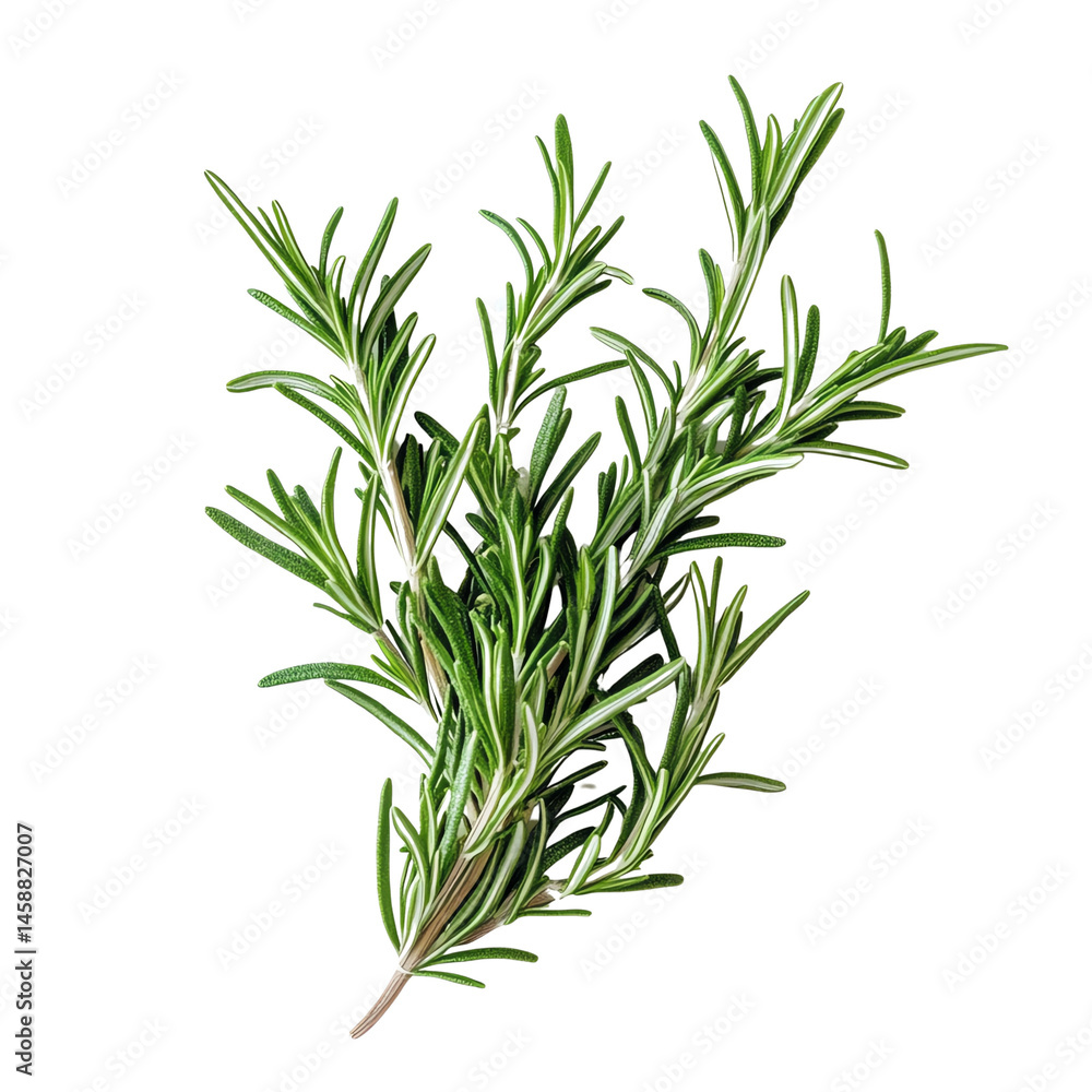 Fototapeta premium Rosemary herb, white isolate background