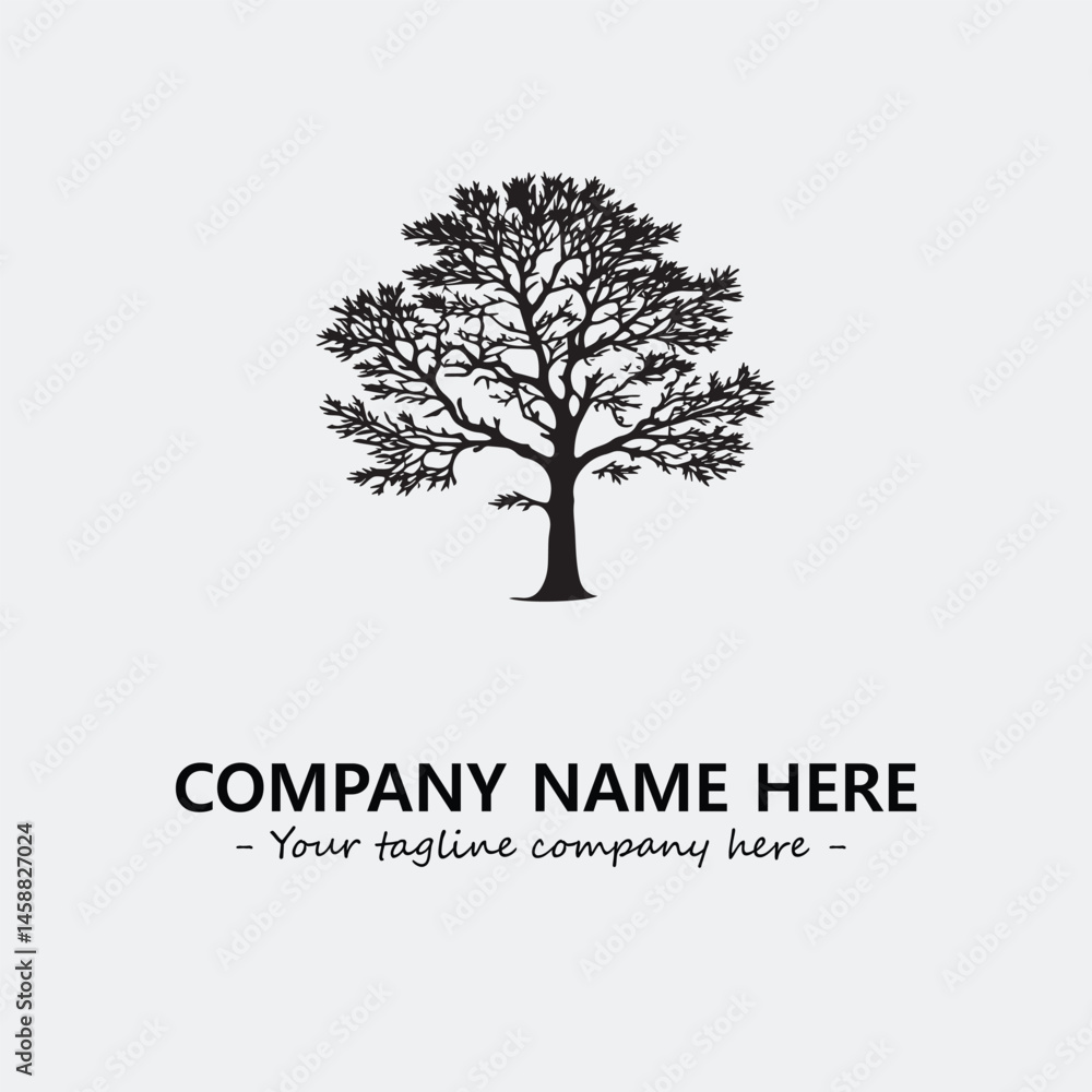 Obraz premium Tree Silhouette Logo Company Design Illustration Vector Graphic Image