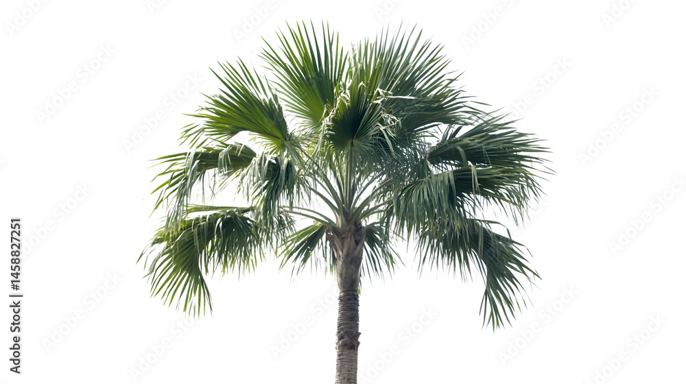 Fototapeta premium Kentia Palm Tree Isolated on White Background for Tropical Designs and Decor