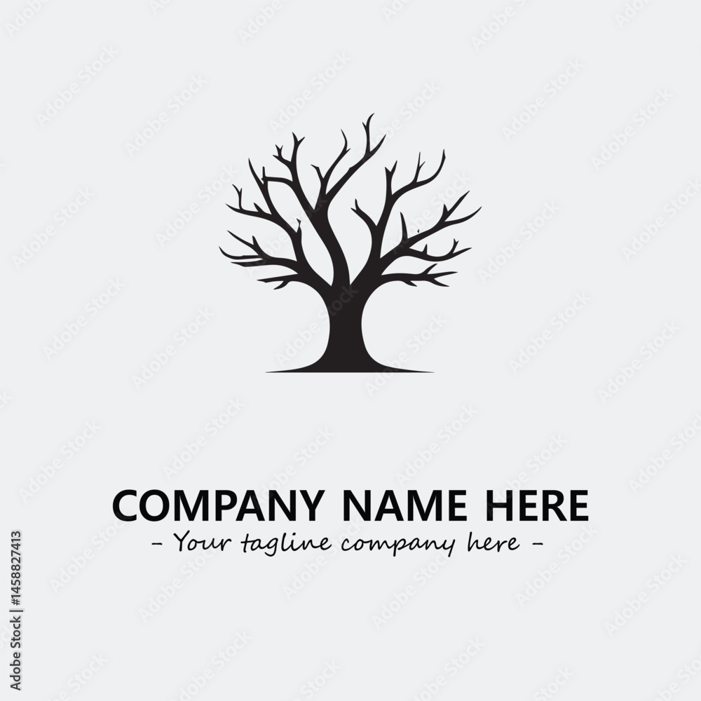 Fototapeta premium Tree Silhouette Logo Company Design Illustration Vector Graphic Image