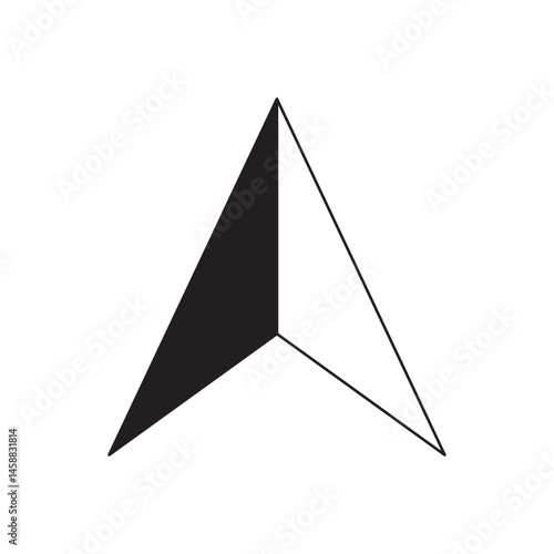 north location arrow flat icon vector