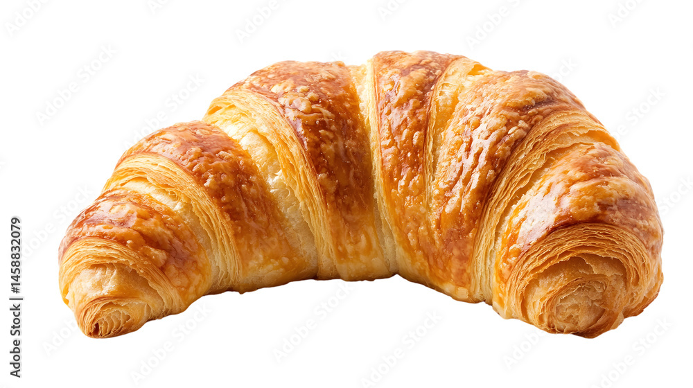 Delicious Croissant Isolated on White Background for Bakery Concepts Delicious Croissant Isolated on White Background for Bakery Concepts