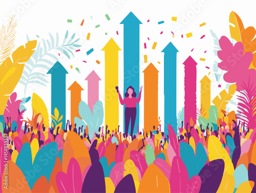  full-shot of a a person giving a keynote speech on stage at a business conference3