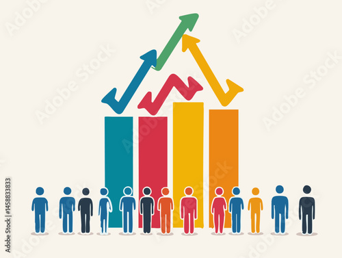  full-shot of a a person leading a brainstorming session standing by a flip chart with colorful markers,3