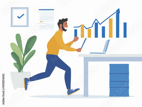  full-shot of a a person negotiating with suppliers discussing terms and agreements, in a business negotiation room,