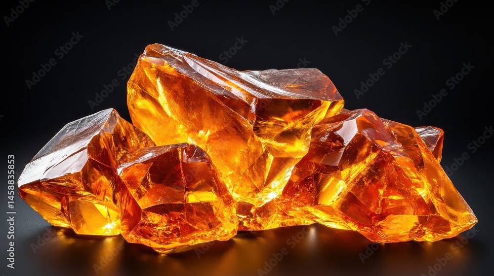 This image features an impressive cluster of orange amber crystals, glowing with warm hues, perfect for highlighting the enchanting beauty of natural minerals and geological wonders. This image features an impressive cluster of orange amber crystals, glowing with warm hues, perfect for highlighting the enchanting beauty of natural minerals and geological wonders.