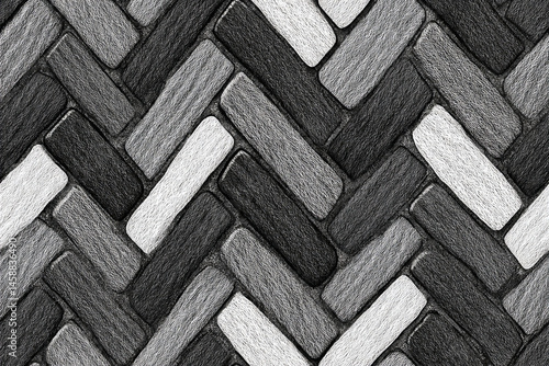 Grey And Black Herringbone Floor Tile Texture