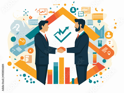  full-shot of a a person shaking hands with another individual closing a business deal,