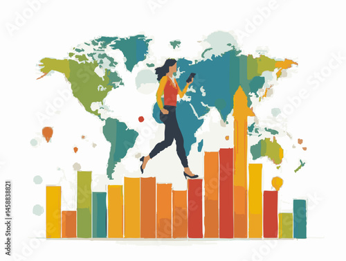  full-shot of a a person coordinating an international business deal2