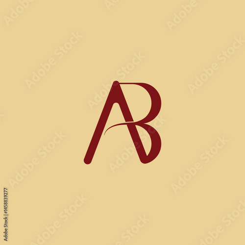 Elegant AB Letter Logo Monogram Design