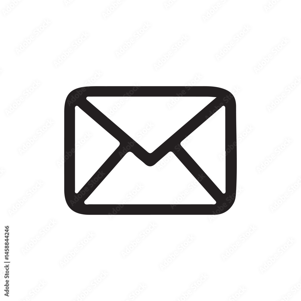 mail icon on white background mail icon on white background