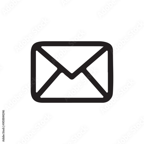 mail icon on white background