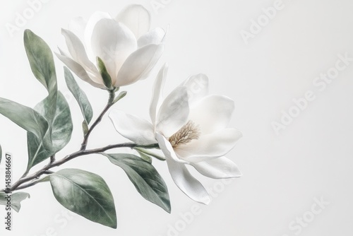 Elegant magnolia flowers