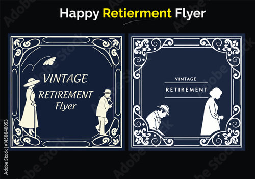 Retirement Flyer Design Template. Retirement Party Invitation Layout, square banner, and a4 poster, Retirement flyer template. Happy retirement party flyer design Happy retirement lunch party 
