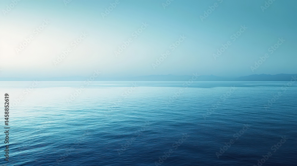 Fototapeta premium A soothing blue gradient background with a soft, ocean-inspired transition between hues.