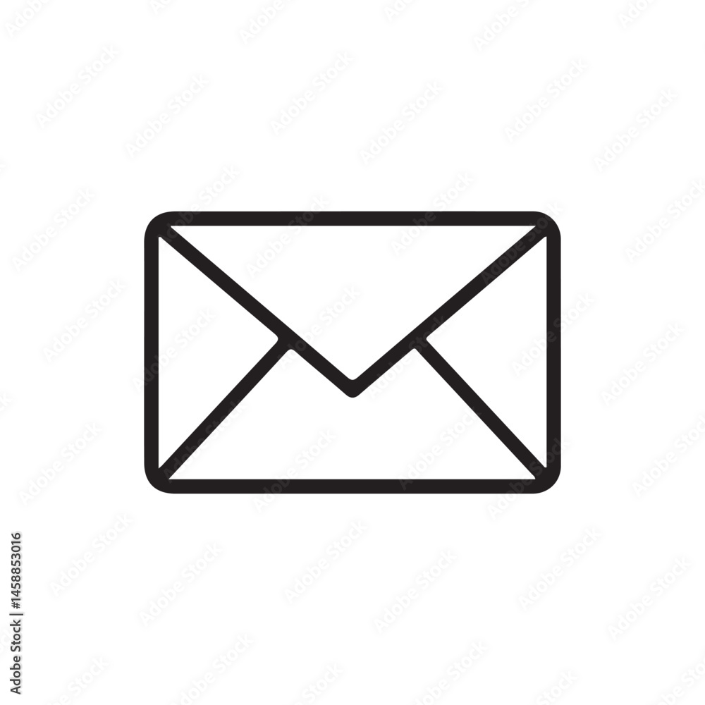 mail icon on white mail icon on white