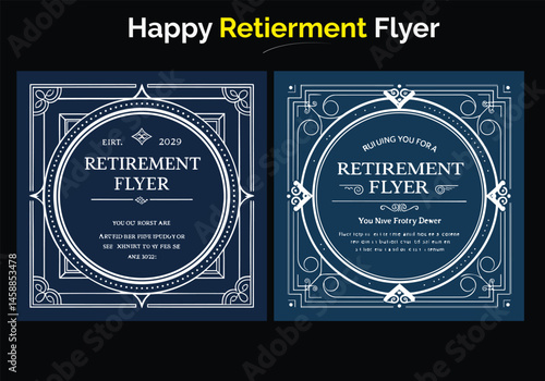 Retirement Flyer Design Template. Retirement Party Invitation Layout, square banner, and a4 poster, Retirement flyer template. Happy retirement party flyer design Happy retirement lunch party 