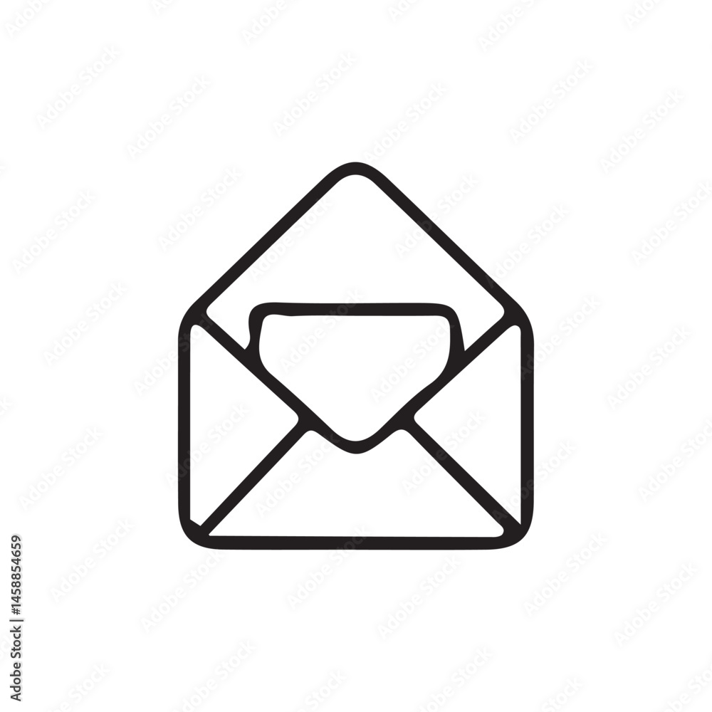 mail icon on white background mail icon on white background