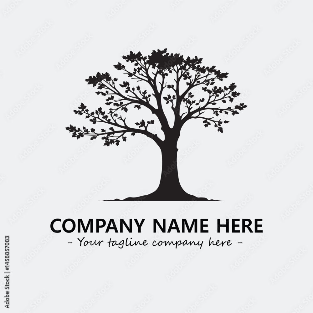 Obraz premium Tree Silhouette Logo Company Design Illustration Vector Graphic Image