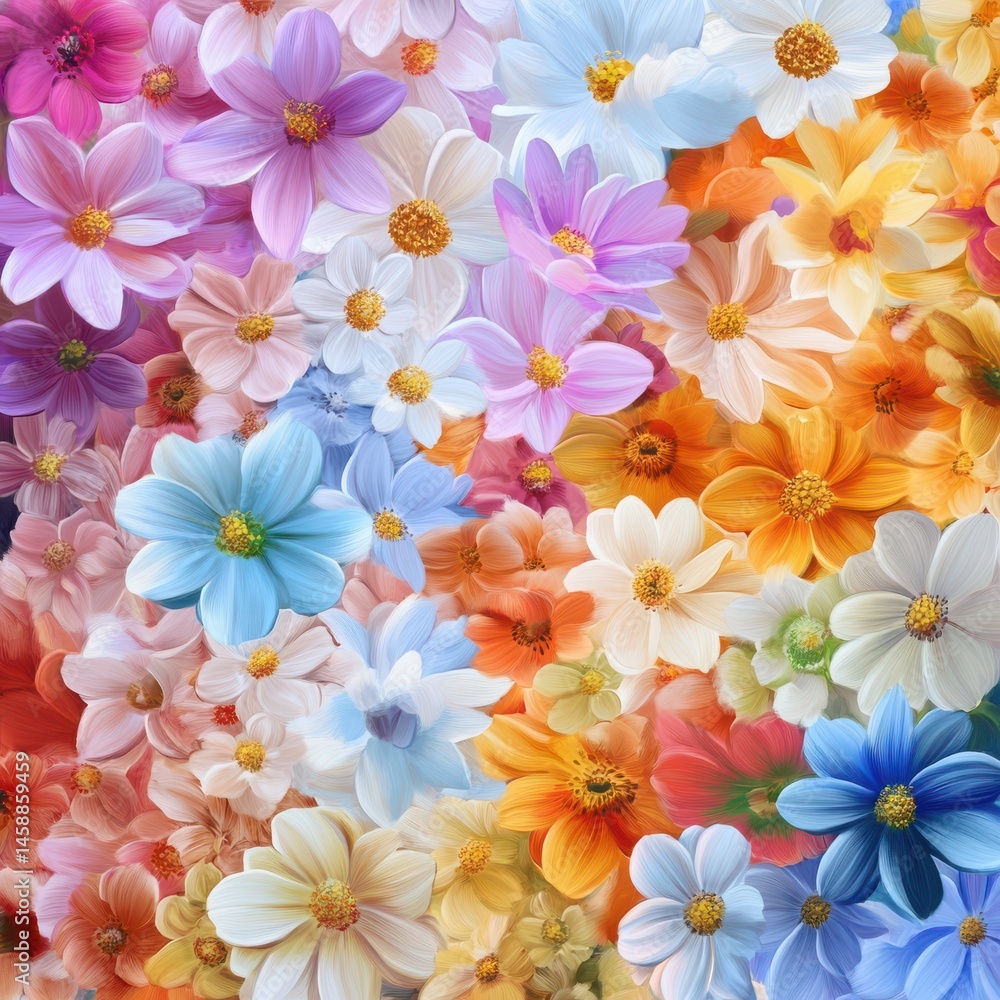 Vibrant flower patch artwork digital canvas handpainted gigapixel standard colorful nature display Vibrant flower patch artwork digital canvas handpainted gigapixel standard colorful nature display