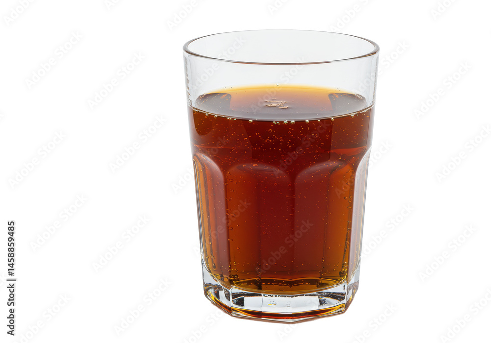 Effervescent Amber A faceted glass holds sparkling cola against a stark black backdrop Effervescent Amber A faceted glass holds sparkling cola against a stark black backdrop