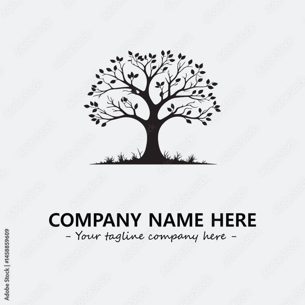 Obraz premium Tree Silhouette Logo Company Design Illustration Vector Graphic Image