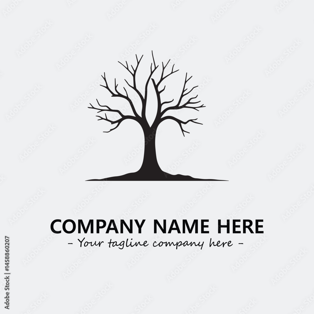 Fototapeta premium Tree Silhouette Logo Company Design Illustration Vector Graphic Image
