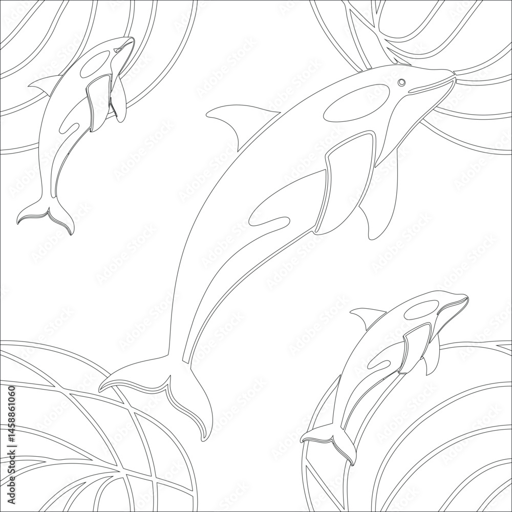 Fototapeta premium vector illustration of a fish