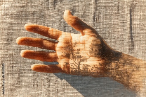 Conceptual hand compositions on fabric with watercolor and pencil textures. Surreal, minimal and perfect for editorial and art projects.
