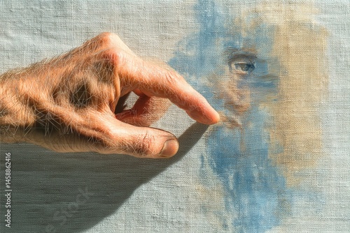 Conceptual hand compositions on fabric with watercolor and pencil textures. Surreal, minimal and perfect for editorial and art projects.
