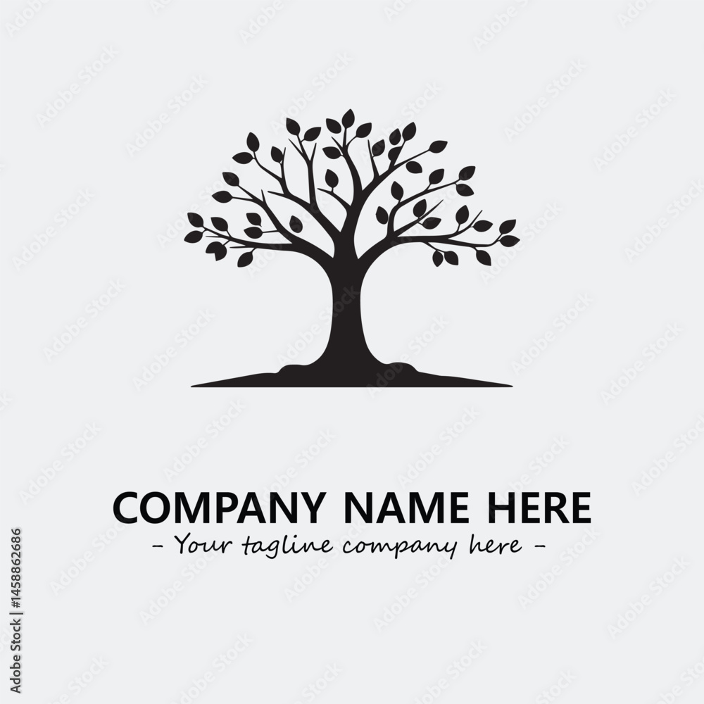 Obraz premium Tree Silhouette Logo Company Design Illustration Vector Graphic Image